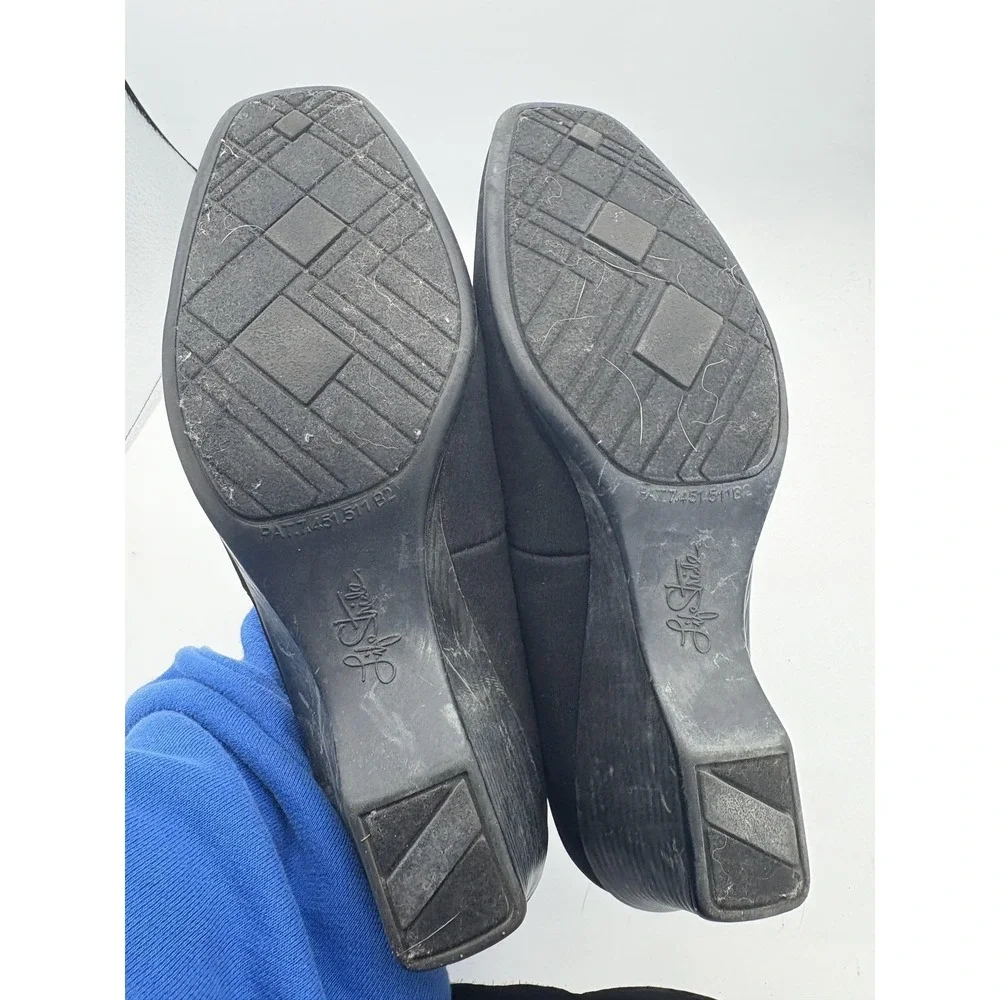 LifeStride Shoes Womens Size 8.5 Black Judo Slip On Comfort Square Toe Pumps‎